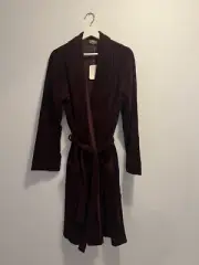 Smartex Melb NEW W/Tag Mens Velour Dressing Gown Robe Brown Size M 105cm Chest