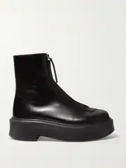 [The Row] The Row - Leather Ankle Boots - Black - IT42 IT 42 Black