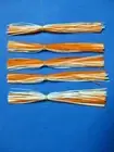 5 silicone Skirt WHITE/ORANGE #5-9268 Lure Spinnerbait Buzz jig Bass Tackle