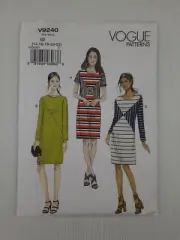 Vogue Sewing Pattern 9240 V9240 Fitted Dress 3 styles Pattern Size 14-22 NEW