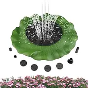 Solar Water Fountain,Pond Fountains Solar Water Pump | Solar Powered Fountain with Nozzles, Bird Bath Water Fountain, Ponds Pools Outdoor Decorations