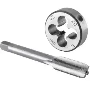 1/2"-20 UNF Tap and Die Set Left Hand, 1/2 x 20 UNF Machine Thread Tap and Ro...