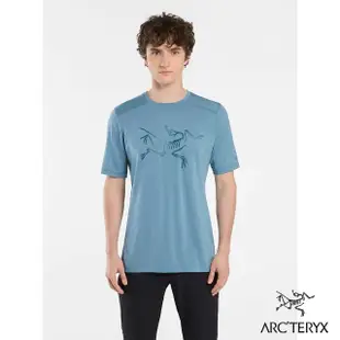 【Arcteryx 始祖鳥】男 Ionia Logo 羊毛短袖圓領衫(快樂藍)