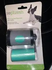 So Phresh Silver Dog Waste Bag Dispenser with 2 Refill Rolls-30 Bags