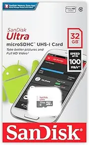 Sandisk SDSQUNB-032G-GN3MN 32GB 32G Ultra Micro SD HC Class 10 TF Flash SDHC Memory Card, Black