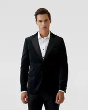 Blake Velvet Blazer With Peak Lapel