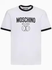 NWT Moschino Couture Milano Smiley Face Logo T-Shirt Sz IT 50 US M