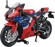 Motorcycle Diecast Metal Model 1/12 for Honda for CBR HRC CBC Toy Racing Miniature Collection Gift Motorcycle Model with Steering Movable Stand(Red CBC)