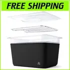 Versatile 12 Qt Sous Vide Container with Stainless Steel Rack & Insulated Sleeve