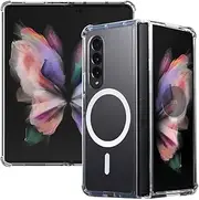 [Ezydigitals] Case Compatible with Magsafe Magnetic Clear Hard Case for Samsung Galaxy Z Fold 5 5G
