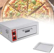Electric Pizza Oven, Pizza Maker with 300℃ Independent Double-Layer Temperature Control, Pancake Maker with Indicator Light Display for Make Pizza, tarts, Wraps, Barbecue Camping Backyard Party