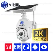 24/7 LIVE 4G Wireless ULTRA HD 2K Security Camera Solar Panel Outdoor SIM Card