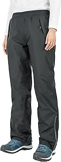 33,000ft Womens Waterproof Trousers Mesh Lined Windproof Rain Overtrousers Ladies Lightweight Rain Pants with Zip Pockets Outdoor Rainwear for Cycling Hiking Walking Fishing Golf