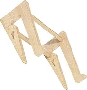 KOMBIUDA 1Pc Wooden Laptop Stand Riser Rack Ergonomic Design for Notebooks Durable Solid Construction Elevates for Better Viewing Prevents Cervical Spine Issues