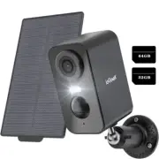 ieGeek WiFi Wireless Security Camera 2K Outdoor Night Vision with Solar Panel