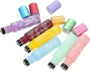 WOFASHPURET 6Pcs Essential Oil Roller Bottles Printed Bottles for Perfume Aromatherapy and Makeup Durable Easy to Use Travel Friendly