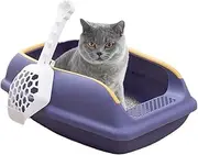 Cat Tray,Semi-Enclosed Anti-Splashing Cat Box - Movable Fence Open Top Cats Box, Cat Toilet Travel Tray for Kittens Cats Small