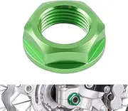 M18XP1.5 Motorcycle Front Axle Shaft Lock Nut Rim Compatible with KAWASAKI KX125 04-08 KX250 04-08 KX250F 04-18 KX250 19-21 KX450F 06-18 KX450 19-21 KLX450R 08-19,See fitment