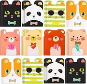 Yexiya 36 Packs Mini Notebooks for Mini Notebooks Party Favors Small Cute Pocketbook Bulk Cartoon Cat Panda Themed for Christmas Classroom Prizes Gift(Classic Styles)
