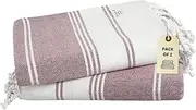 LANE LINEN Beach Towels for Women, 2 Pack Large Beach Towels Oversized, Pre-Washed, No-Shrink Sand Free, Quick Dry, Lightweight Travel Towel, Soft Beach Bath Towel, 39"x71" - Fired Brick