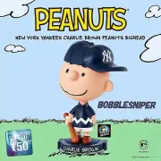 CHARLIE BROWN New York Yankees Peanuts Bighead Exclusive MLB Bobblehead