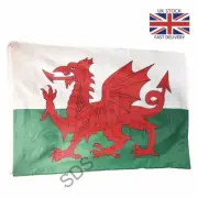 5 feet x 3 feet WALES (WELSH) FLAG with EYELETS caravan camping motorhome boat