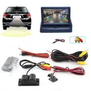 4.3" Foldable LCD Car Reverse Parking Camera With Radar Sensor Rear View Monitor