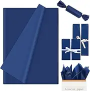 Whaline 100 Sheets Navy Blue Tissue Paper Solid Blue Color Gift Wrapping Paper Bulk for DIY Art Crafts Packaging Wedding Birthday Baby Shower Bouquet, 13.8 x 19.7 Inch