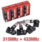 4x 315MHz 433MHz MX-Sensor TPMS Sensor Programmable Universal Rubber Valve TS408