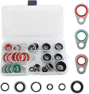 60PCS AC O Ring Kit&AC Seal Kit for AC Compressor,O Ring Assortment Kit for Air Conditioning Parts Replacement,O Ring Kit with Multiple Sizes of O Rings Gasket Fits Most Cars