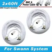 WHITE 120FT BNC CABLE FOR SWANN DVR8-1500, SWDVK16A960HB16, SODVK-161512-US