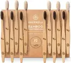 Soft Bamboo Toothbrush Natural Micro-Nano Charcoal 100% Organic Bristles 12 Pack