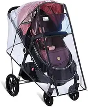 Universal Stroller Cover Large Rain Cover for Buggy Pushchair Pram with Zip Waterproof Windproof Travel Outdoor Stroller Rain Cover Weather Shield Protect for Sun Dust Snow
