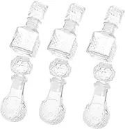DINHEAROM 6 Pcs Crystal Liquor Decanter Set Whiskey Container for Wedding Portable Wine Aerator