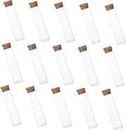 SOLUSTRE 15pcs Glass Matches Holder with Cork Bottle for Sample Storage Decorative Matches Packing Jar
