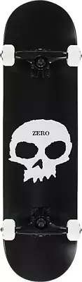 Zero Skateboards Single Skull Black / White Complete Skateboard - 8.25" x 31.9"