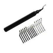 16pcs Rotary Deburr Blades Set Metal Repair Deburring Tool-Kit For Wood Aluminum