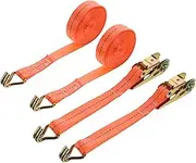 Uonlytech 4pcs Heavy Duty Cargo Ratchet Strap Tie Down Tensioner for Secure Hauling Durable Buckle for Truck Drivers Cargo Transport