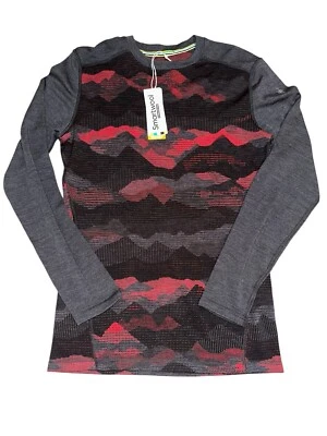 Smartwool Classic Thermal Merino Base Layer Crew Neck Rhythmic Red Mountain S