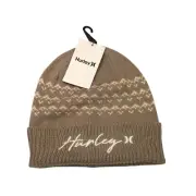 HURLEY Ladies Taupe Vail Lightweight Knit Beanie OSFM Acrylic