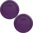 Pyrex 7201-PC round 4 Cup Storage Lid for Glass Bowls (2, Purple)