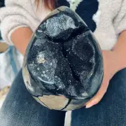 9.13LB Natural Dragon Septarian Geode Quartz Cluster Crystal egg Healing 4150g