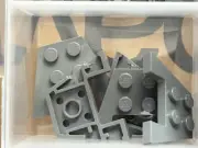 LEGO Parts - Dark Bluish Gray Wedge, Plate 3 x 4 Stud Notches - No 48183 - QTY 5