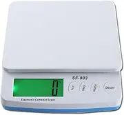 [BBAUER] 30kg/1g Kitchen Weighing Scales LCD Display Digital Food Scale PCS Tare Function Electronic Scale for Luggage (Color : White, Size : 30kg/1g)