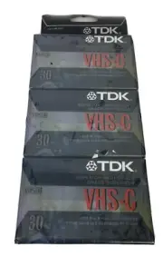 TDK VHS-C 3-Pack 30-min. Tapes for Camcorder Video Cameras SUPERIOR HIGH GRADE