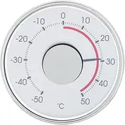 EMPEX TM-5609 Thermometer, Thermometer, Analog, Double-Sided Tape, Outdoor Temperature, Made in Japan, Window, Window Thermo, Silver