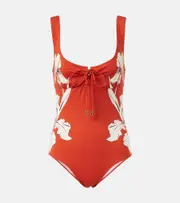 [La DoubleJ] La DoubleJ Sunset floral swimsuit UK 6 orange