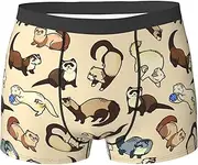 [HVTTIOR] Hairy Ferret Print Various Men Briefs Breathable Stretch Underwear Lightweight for All Day Comfort