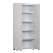 Nova 2-Door Tall Cupboard Storage Cabinet - White