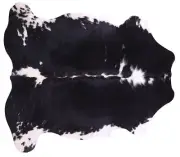 Black & White Natural Cowhide Rug 6' 11" X 6' 0" - C2516